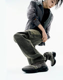 Detachable Button Denim Pants