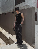 Carry Of Back Lettering Denim Pants