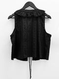 Punched Lace Ruffle Blouse