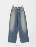 Sonk washed wide denim pants