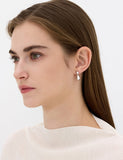 Champagne Moon Dew Drop Silver Falling Earrings