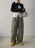 724 Peach Adjust Cargo Wide Pants