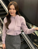 Jewel Tie Half-Neck Hachi Knit