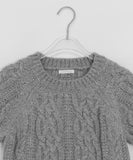 Shuel Wool Cable Short Sleeve Knit
