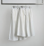 Whith Lining In Skirt Banding Rustling Nylon Pintuck Long Skirt