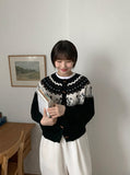 Hakiro Round Nordic Knit Cardigan