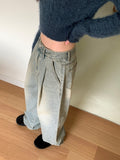 Archer Pintuck Balloon Wide Denim Pants