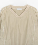 Dimindo line nylon V-neck sweatshirt