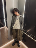 Bulky pintuck cargo Bermuda pants