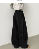 Hem Snap Cut Pin Tuck Adjust Wide Balloon Cotton Pants