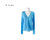 Take See-Through Linen Knit Long Sleeve Cardigan