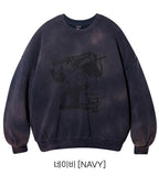 Run Picture Dyeing Sweatshirt