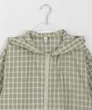 [BAONHAUS] Haseun Check Shirring Hood Jumper