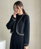 Wilett Sequins Bolero Crop Cardigan