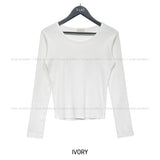 [U-BASIC] Cindy Ribbed Long Sleeve T-Shirt