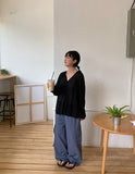 Nelki V-Neck Summer Linen Over knit Cardigan