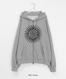 Hobeni Sun Printing Over Two Way Hood Zip-Up