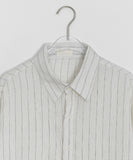 [unisex] Comb Linen Stripe Over Shirt