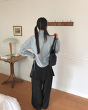Puhi Ribbon Shirring Windbreaker Zip-up