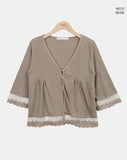 Motin Lace Three Quarter Cardigan