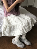 Eto Frill Tiered Banding Midi Skirt