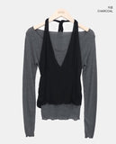 Bton Wavy Halterneck Layered Set