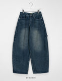 [unisex] Pihyo Carpenter Balloon Denim Wide Pants
