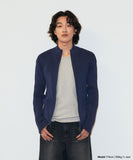 TWO TONE ZIP UP CARDIGAN