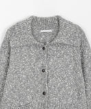 Soapt mix color wool bokashi collar cardigan