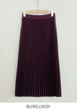 Devella Pleat Banding Long Skirt