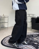 Delf over wide denim pants