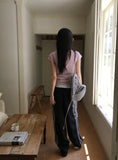 Pyucheu Balletcore Lace Color Matching Two-Way Nylon Pants