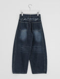 Kepan Lettering Wide Denim Pants