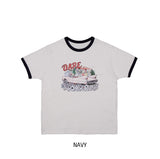 DAPE PRINTING RINGER HALF SLEEVE T-SHIRT
