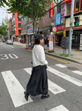 Derun Cotton Balloon Banding Long Skirt