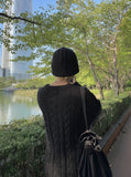 Unisex Alpaca Oversized Knitwear Bucket Hat