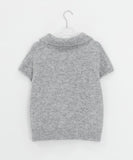 Siduri Hairy Collar Short Sleeve Knit Cardigan