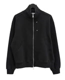 Curved Rivet Two-Way Hooded Zip-Up