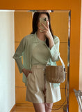 Vanilly Pintuck Capri Half Pants