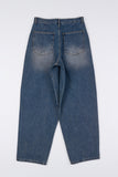 Binen teen brush balloon denim pants