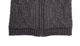 Pora High Neck Duffle Knit Pocket Zip-Up