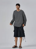 Shallow Stripe Over Long Sleeve Tee