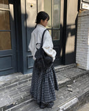 Beon Check Long Skirt