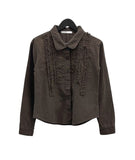 Vintage Frill Cotton Shirt Jacket