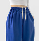 Brushed Bly Vivid Color Long Wide Banding Training Pants