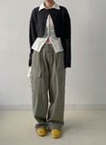Shirring Collar Slim T-shirt