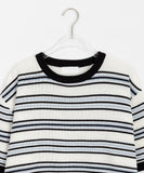 Kyoho Stripe Over Short Sleeve Knit