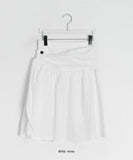 Dunkey Shirring Wrap Midi Skirt