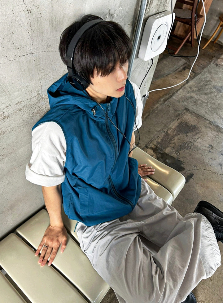 [COSYHARU公式]crop nylon hooded vest 送料・関税込み COSYHARU (コシハル) - クロップドナイロンフードベスト