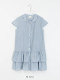 Hudum Striped Layered Shirt One Piece